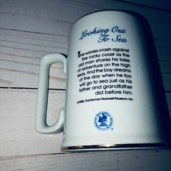 Norman Rockwell mugs 1985 For A Good Boy, River Pilot,Braving The Storm,… - Picture 10 of 14